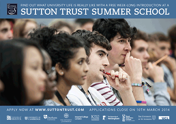 The Sutton Trust Summer School brochure
