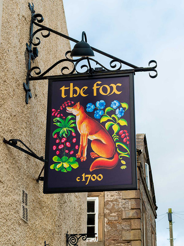 The Fox pub sign